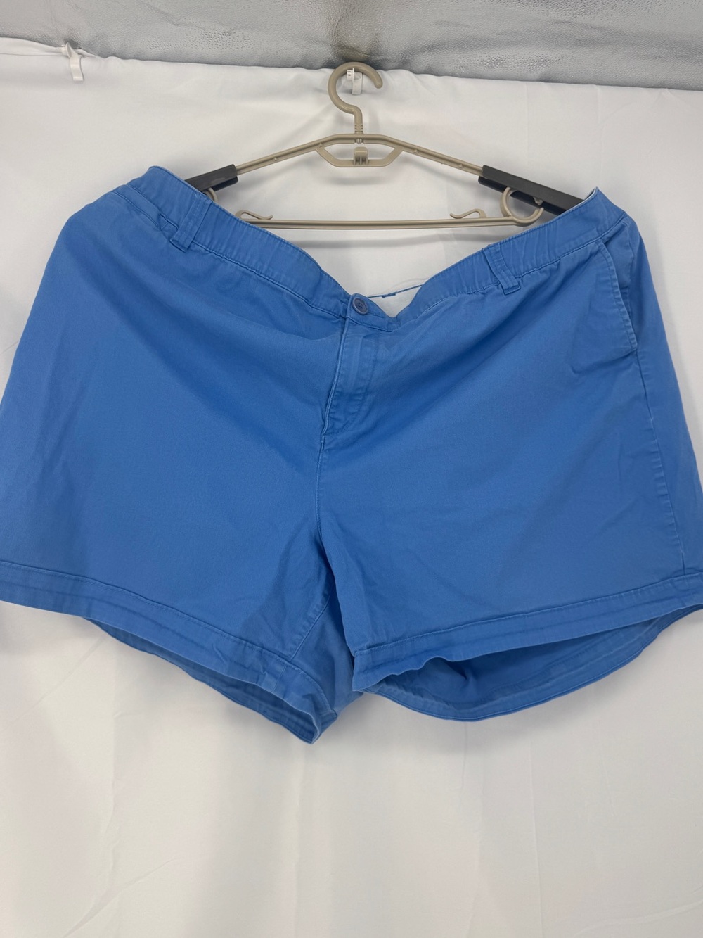 Women's Casual Blue Cotton Blend Shorts 0208